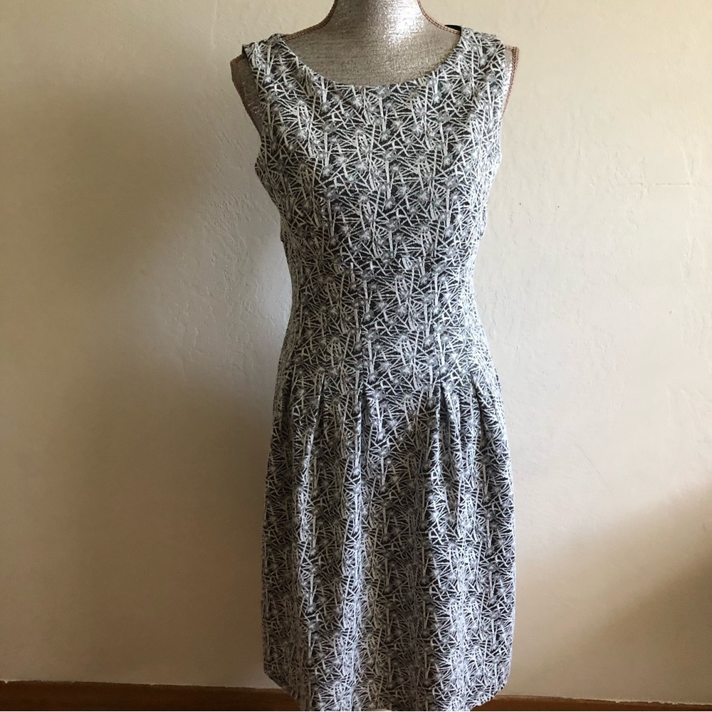 Enfocus Studio Patterned Boatneck Sleeveless Dress - image 1